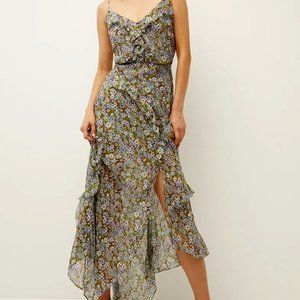 Veronica Beard Avenel Dress in Forest Army Multi | Size 6